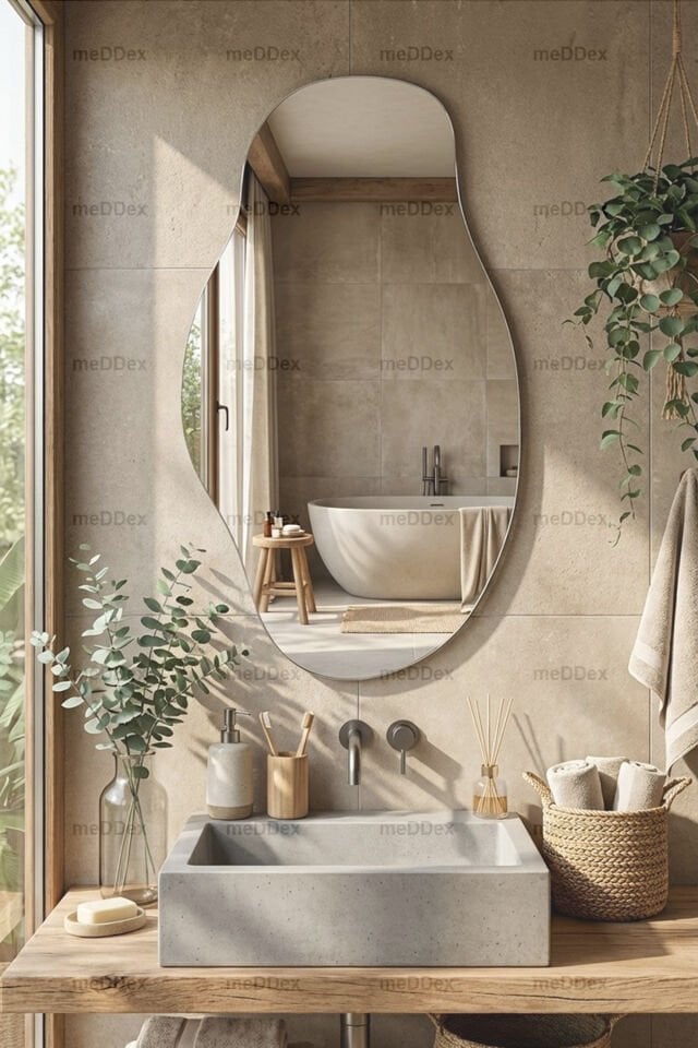 Dekoratif Banyo Salon Hol Koridor Makyaj Aynası 70x40