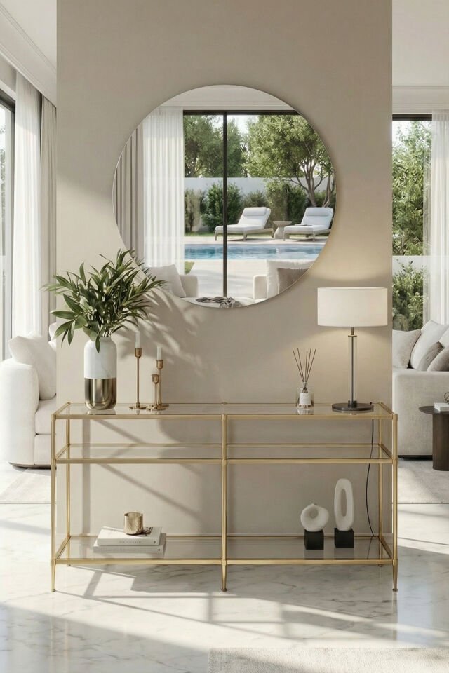 70 Cm Yuvarlak Banyo Antre Hol Koridor Makyaj Salon Aynası