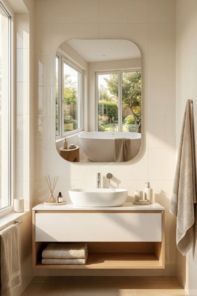 80X60 Banyo Antre Hol Koridor Makyaj Duvar Salon Aynası