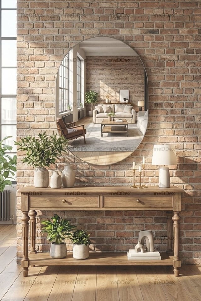 Dekoratif Banyo Salon Hol Koridor Makyaj Aynası 80x60