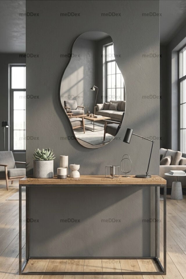 Dekoratif Banyo Salon Hol Koridor Makyaj Aynası 70x40